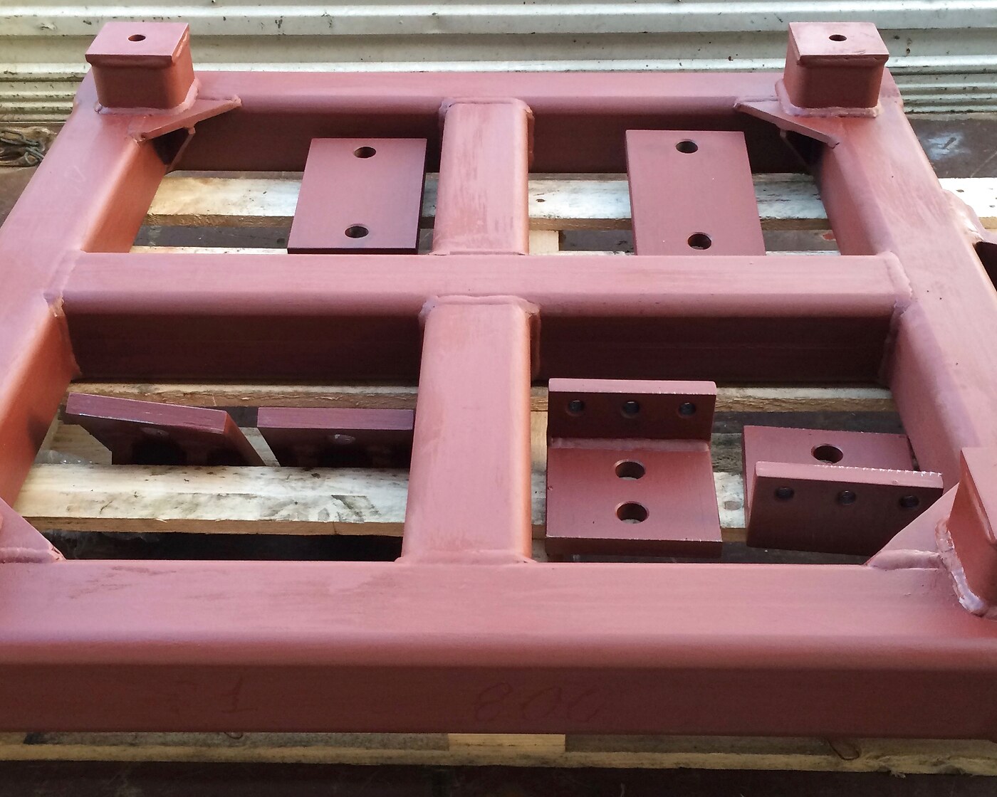 Fabricated skid base frame