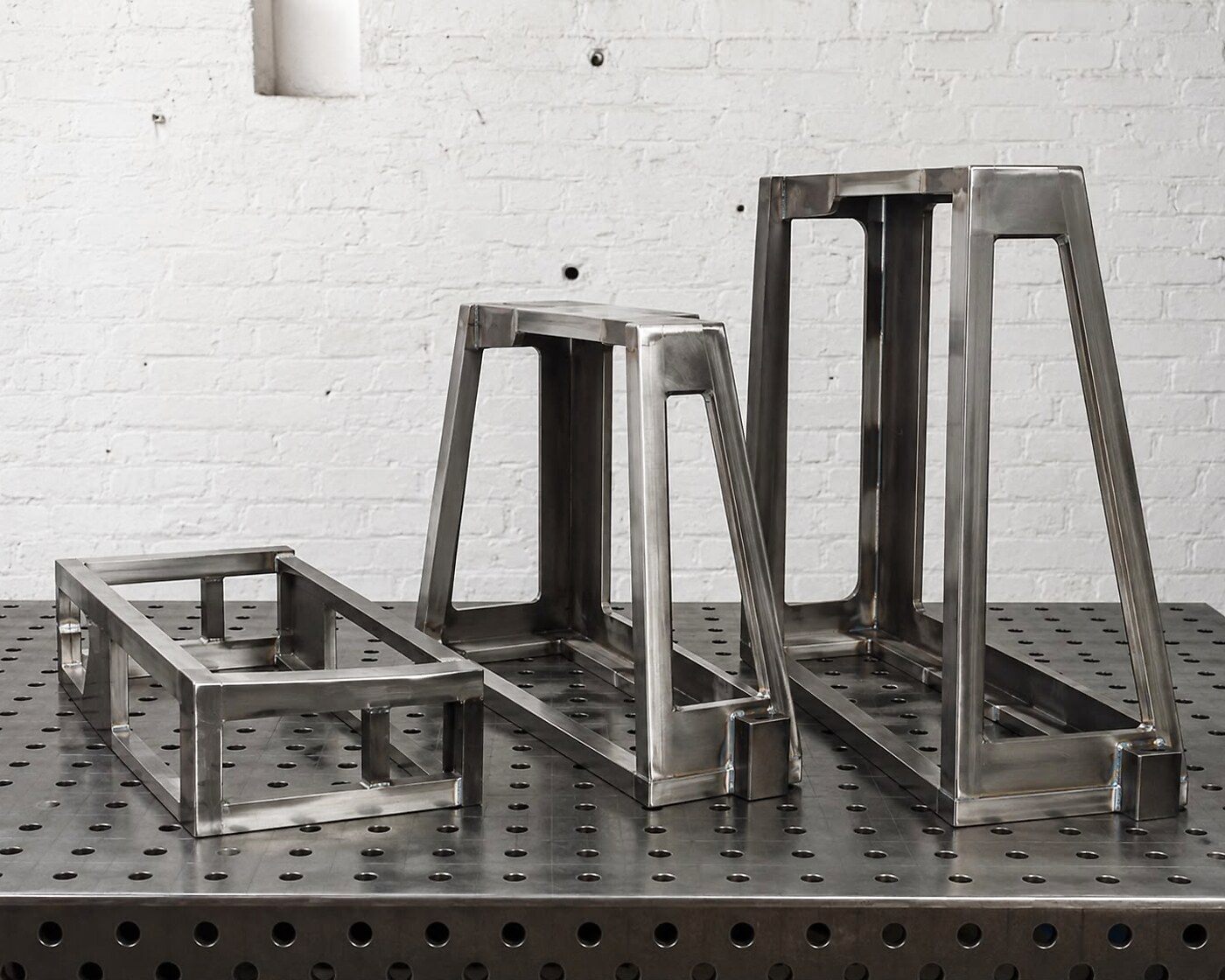 Welded stainless-steel machine frames for process equipment